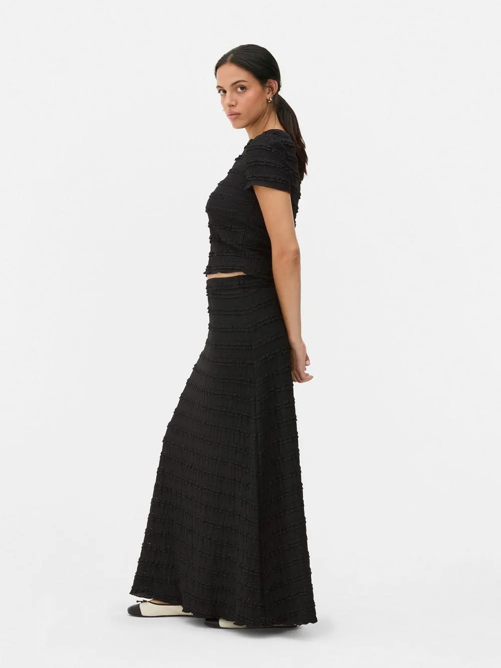 Sheer Lace Maxi Skirt