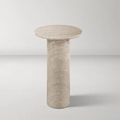 Claude Accent Table - Travertine
