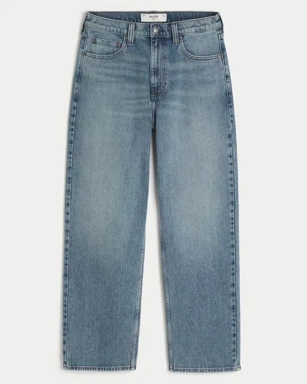 Medium Wash Baggy Jeans