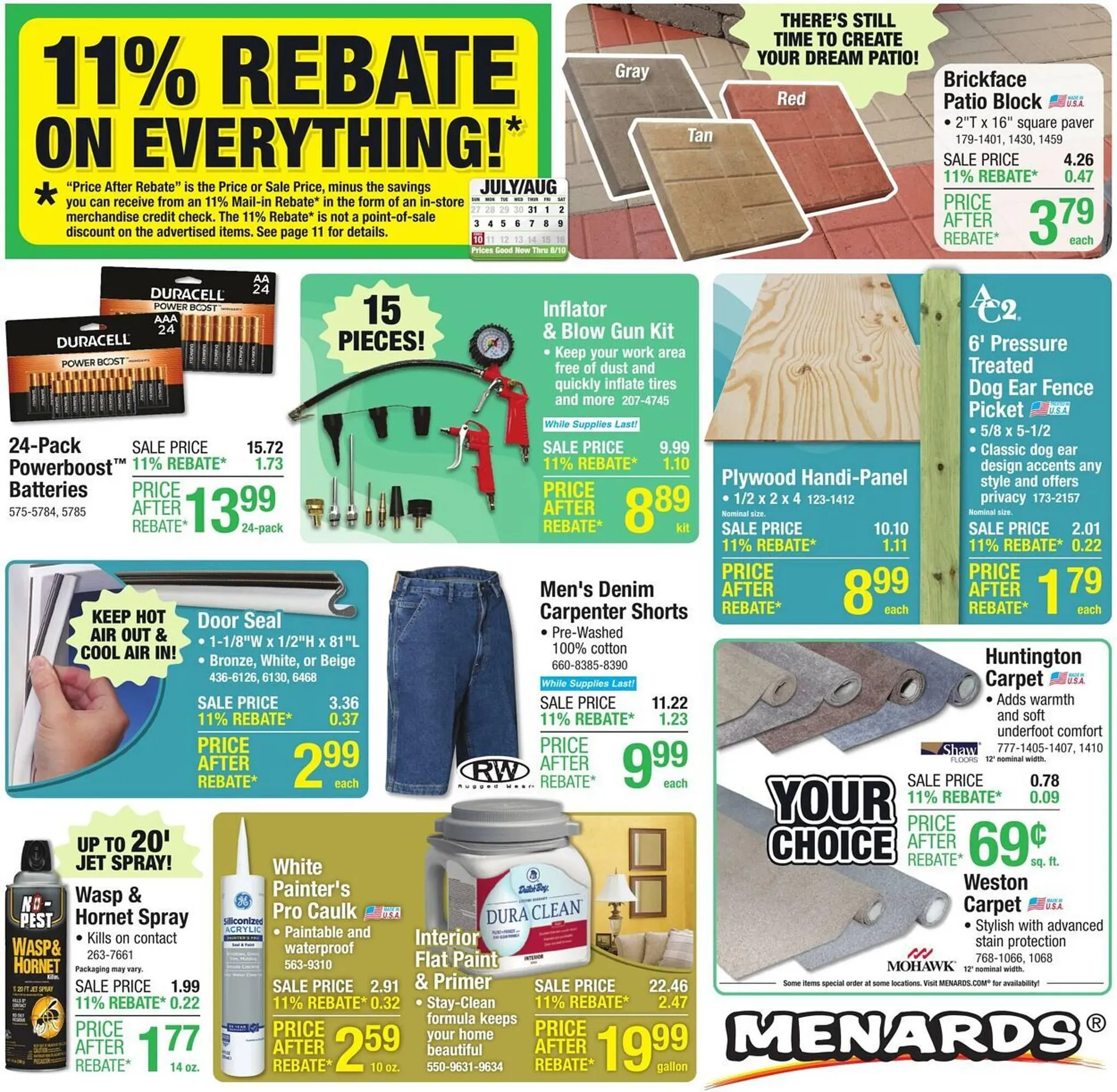 Weekly ad Menards Weekly Ad from July 30 to August 10 2025 - Page 1