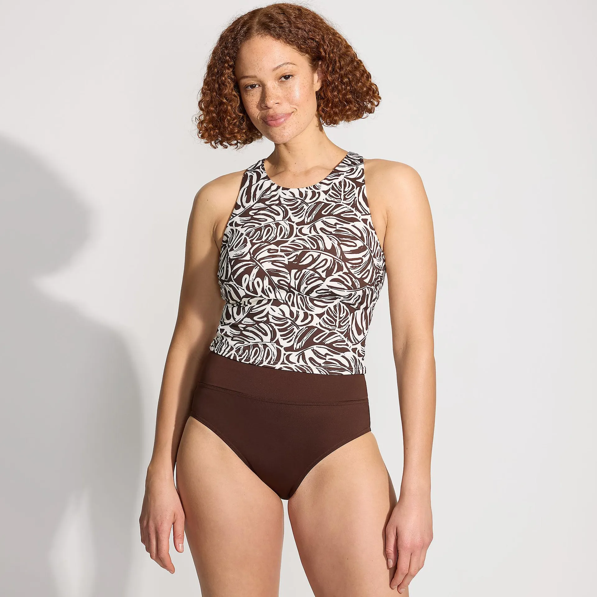 Women's High Neck Racerback Midkini Top