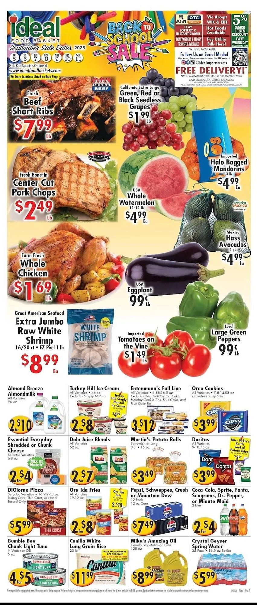 Weekly ad Ideal Food Basket circular from September 5 to September 11 2025 - Page 1