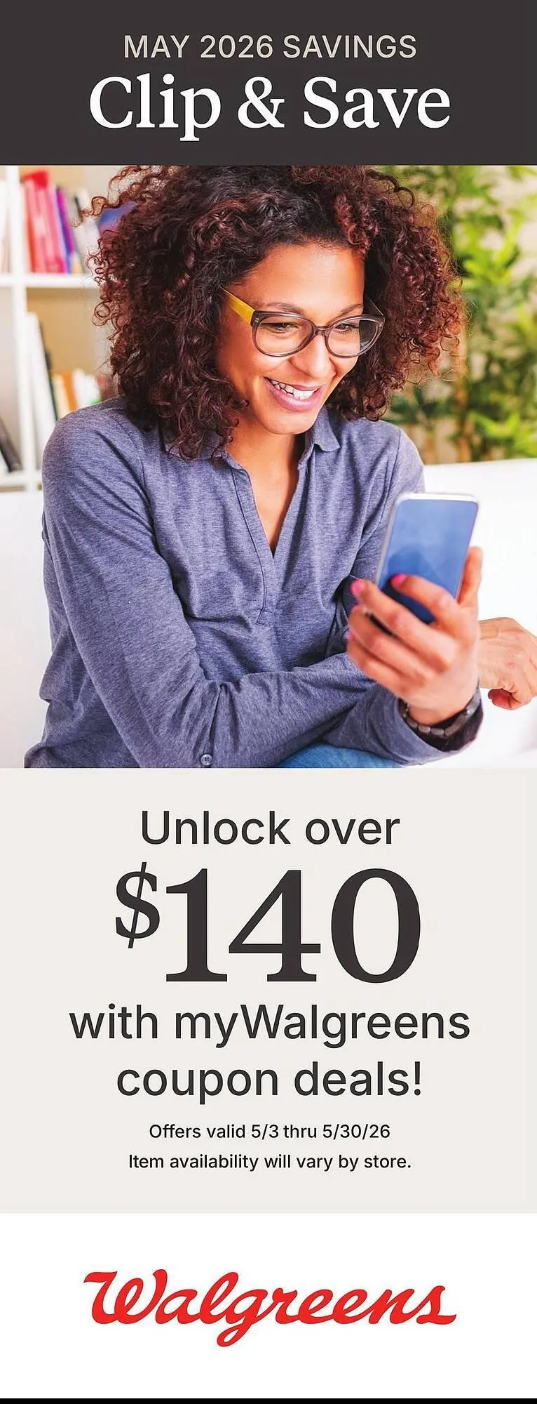 Weekly promotion Walgreens weekly ad spanning from May 3 to May 30 2026 - Page 1 for Catalogue 365