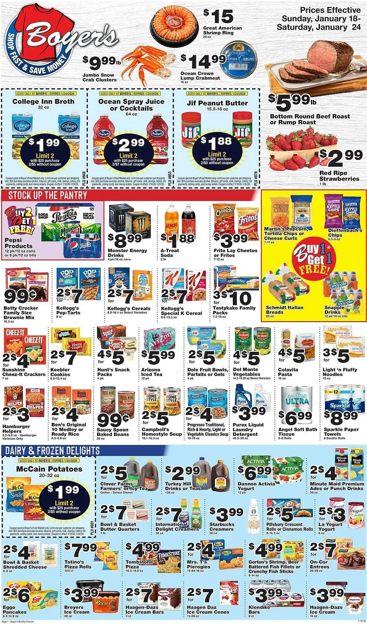 Weekly ad Boyer's Food Markets weekly ad from January 18 to January 24 2026 - Page 1
