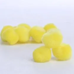 3/4" Yellow Craft Pom Poms (Package of 12 pieces)