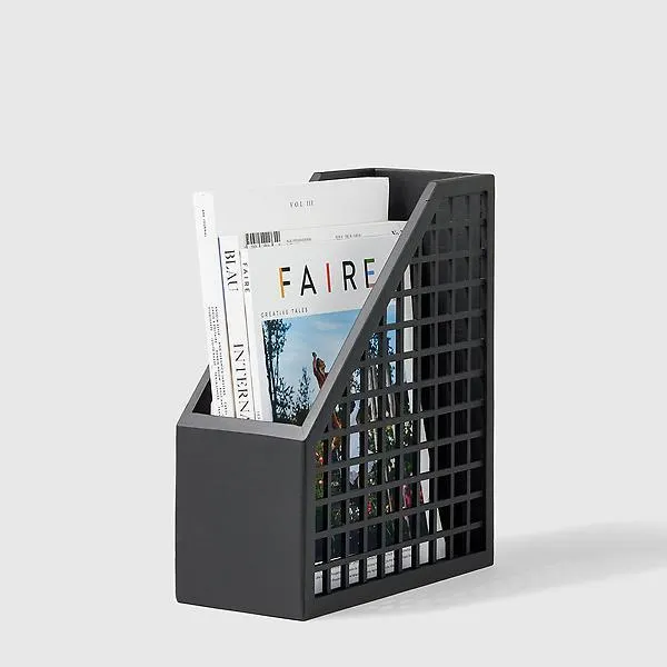 Marie Kondo Shoji Black Bamboo Magazine File