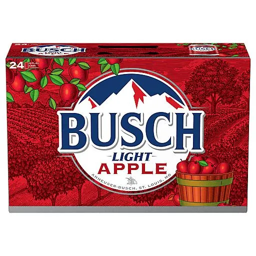 Busch Light Apple Beer 24-12 fl oz Cans