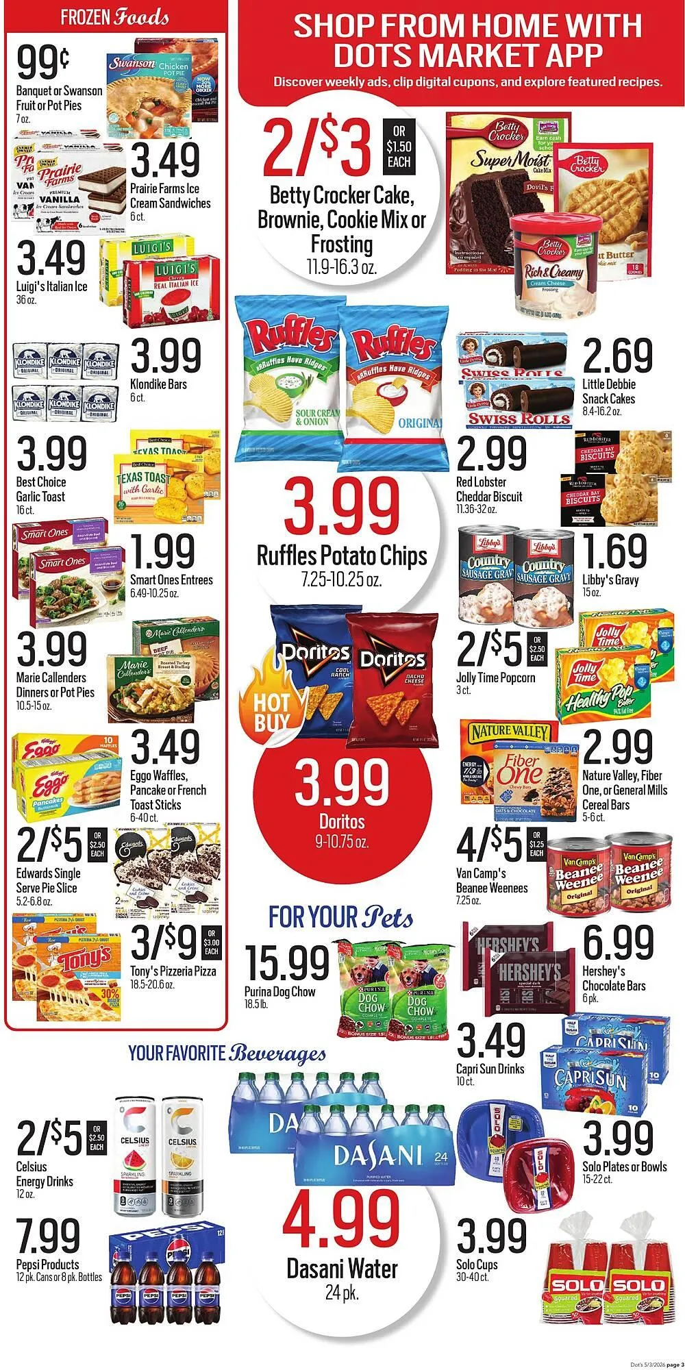 Weekly promotion Dot's Market weekly ad spanning from May 4 to May 10 2026 - Page 3 for Catalogue 365