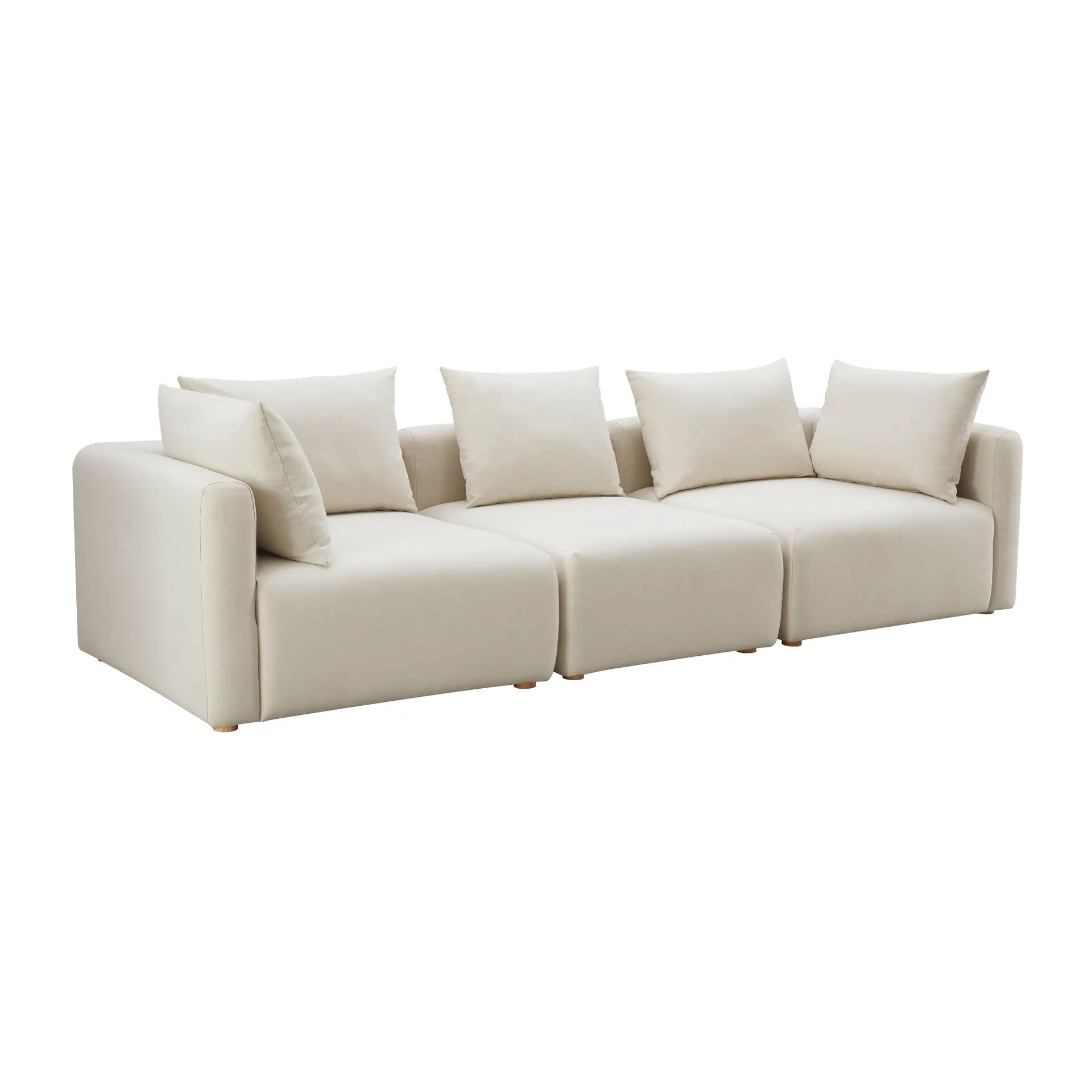 Hangover 112.5" Cream Performance Linen Sofa