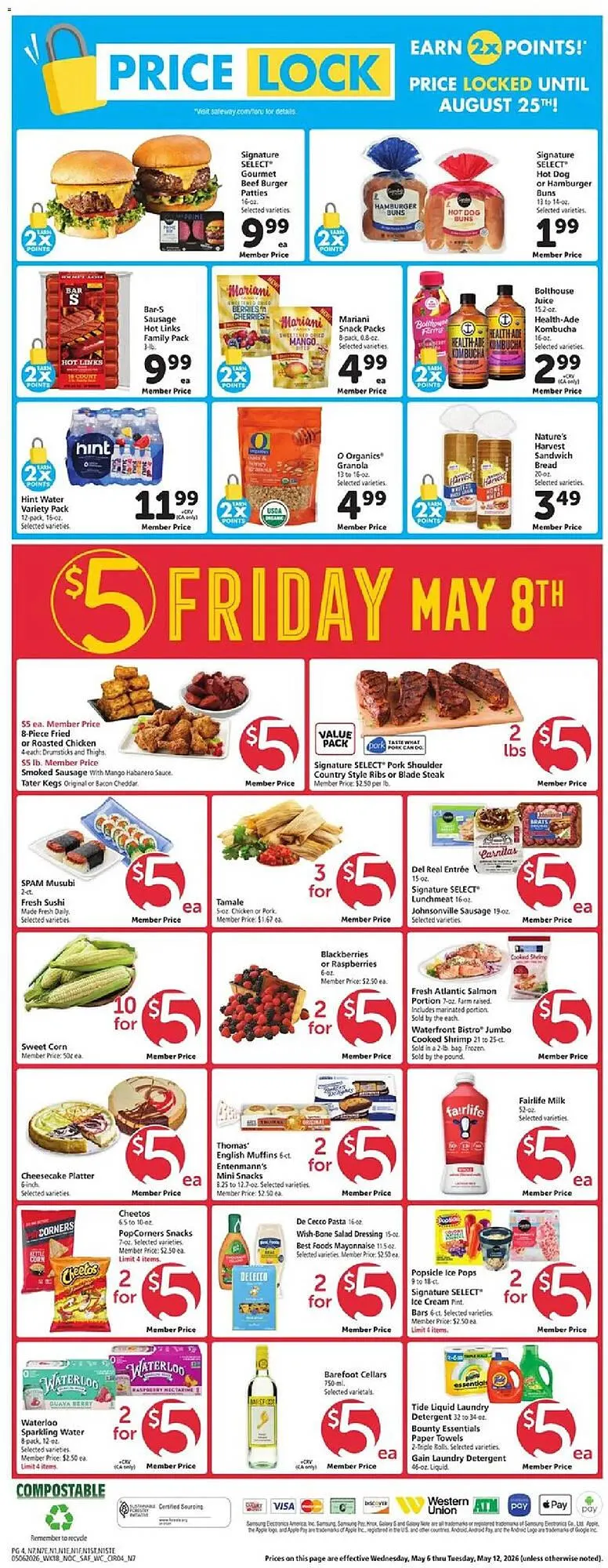 Weekly promotion Safeway weekly ad spanning from May 6 to May 13 2026 - Page 6 for Catalogue 365