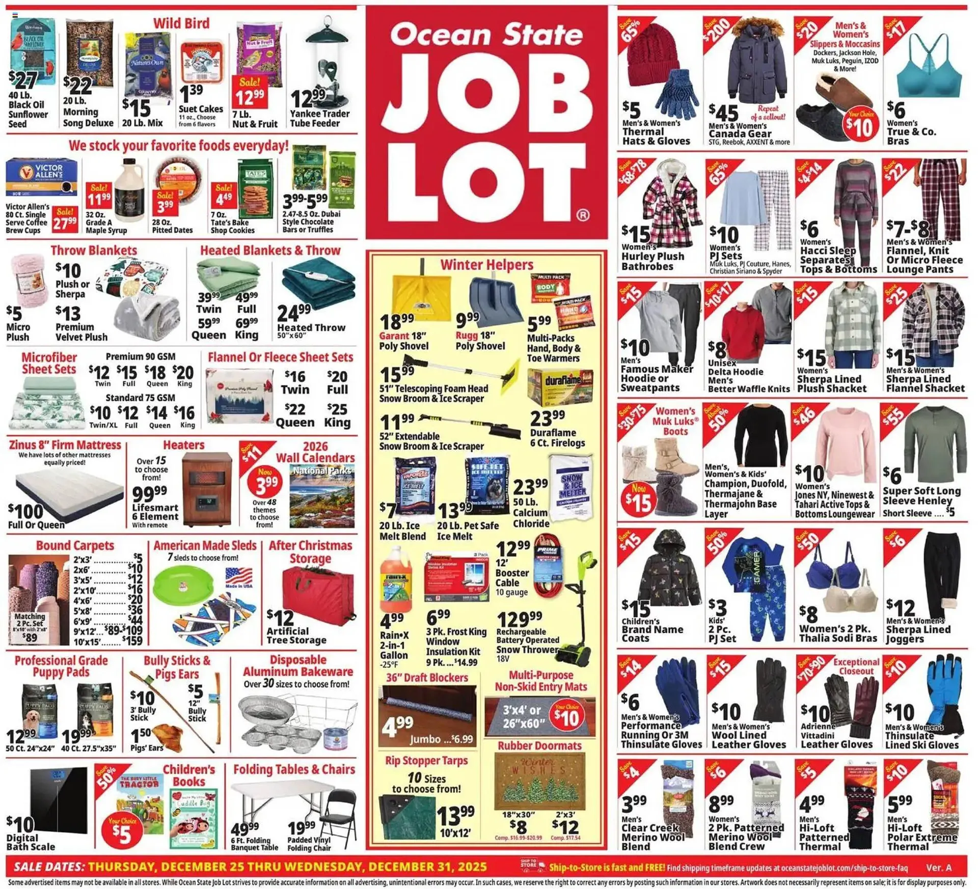 Weekly ad Ocean State Job Lot flyer from December 25 to December 31 2025 - Page 1