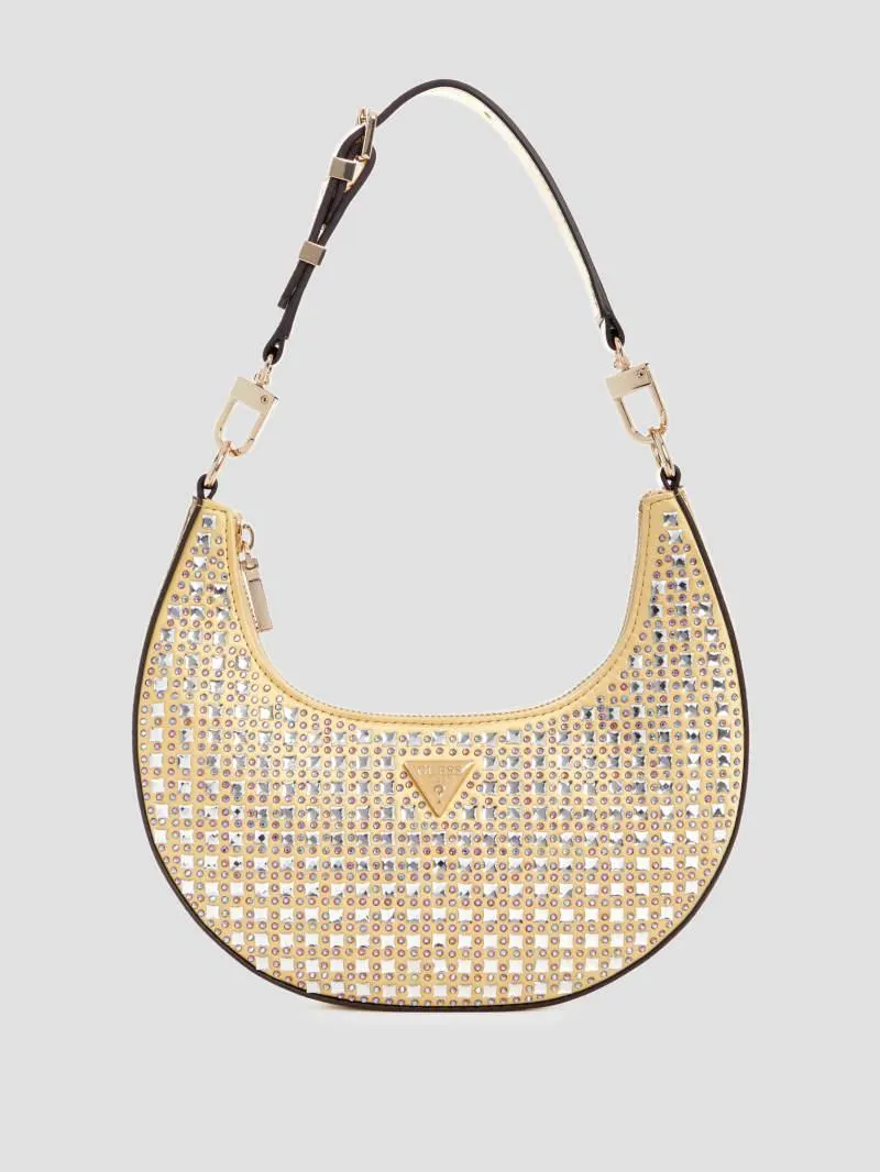 Lua Rhinestone Small Hobo Bag