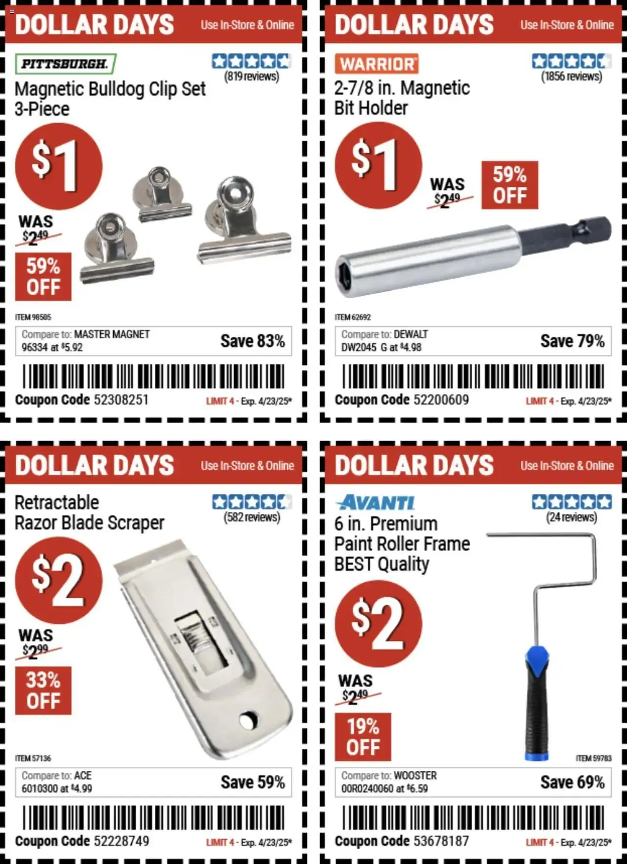 Weekly ad Harbor Freight Dollar Days from April 10 to April 23 2025 - Page 2