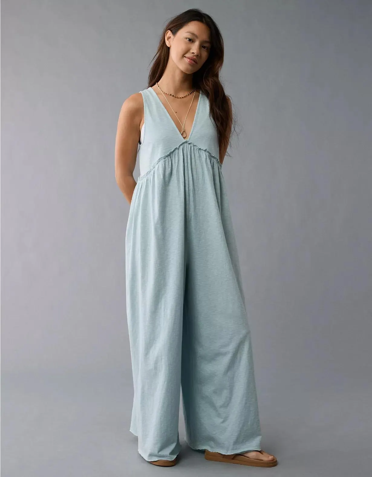 AE Sunchaser Knit V-Neck Jumpsuit