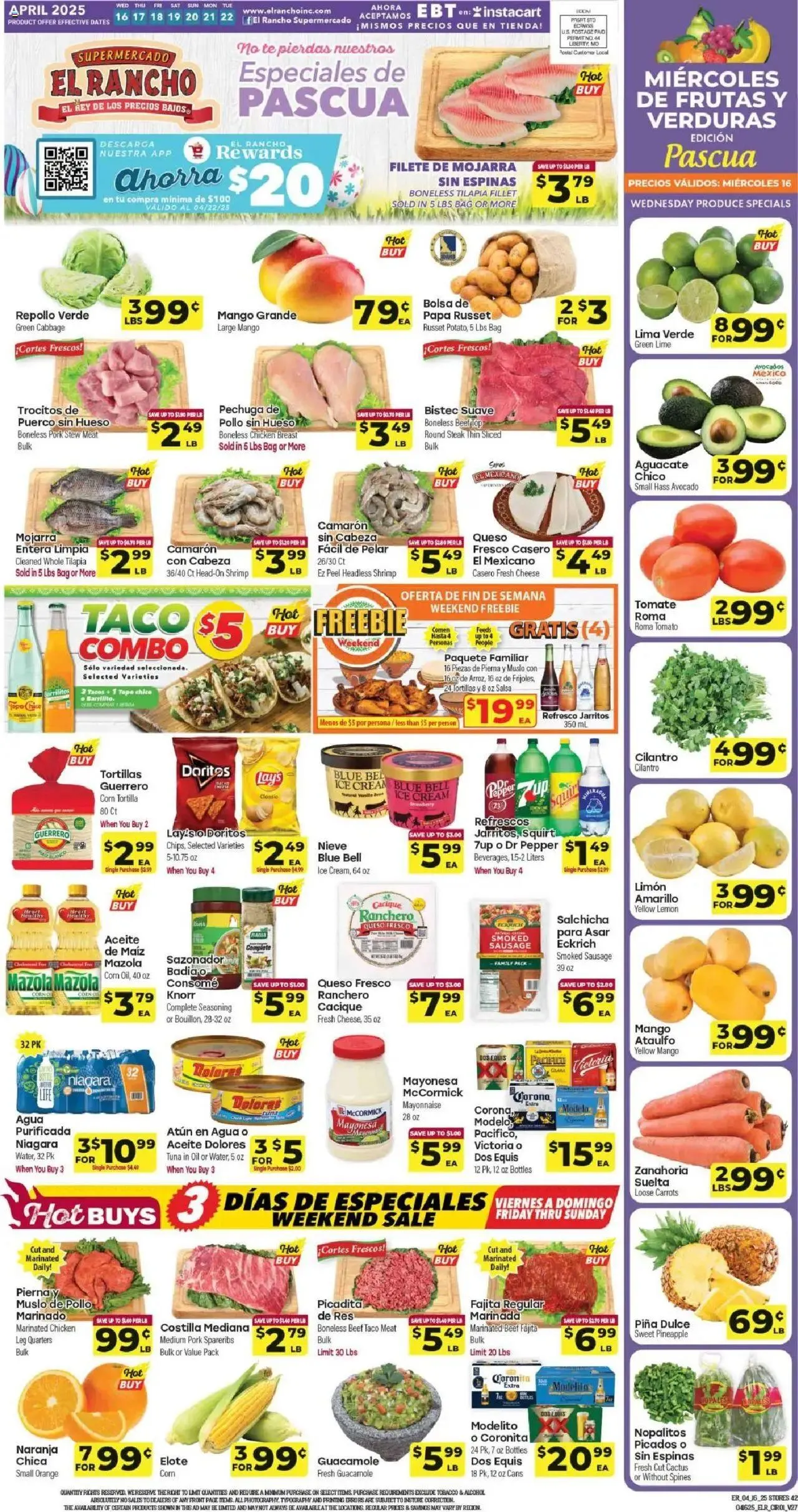 Weekly ad El Rancho Weekly Ad from April 16 to April 22 2025 - Page 1