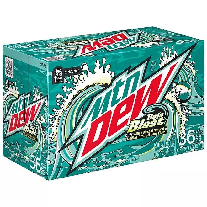Mountain Dew Baja Blast 12 fl. oz., 36 pk.