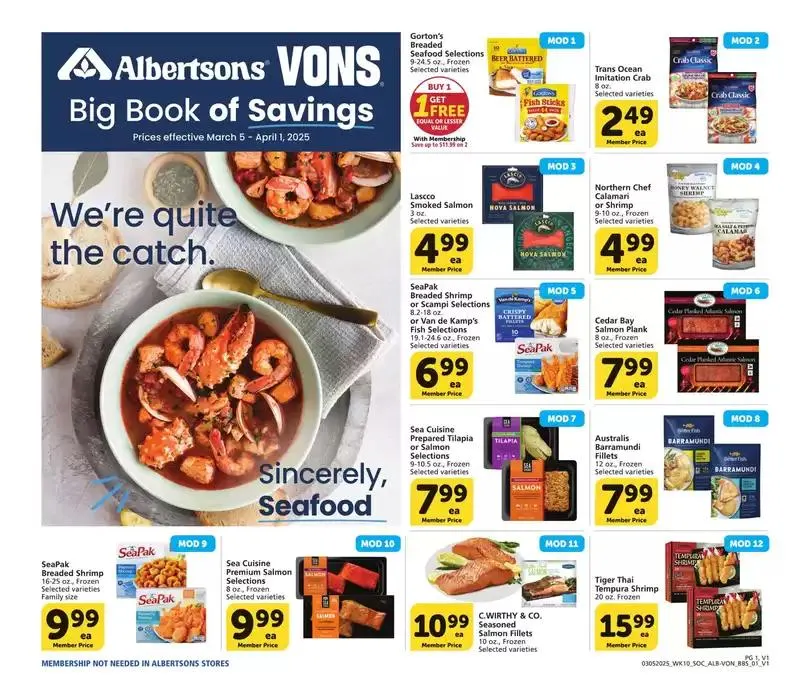 Weekly ad Albertsons - SoCal - BBS from March 5 to April 1 2025 - Page 1