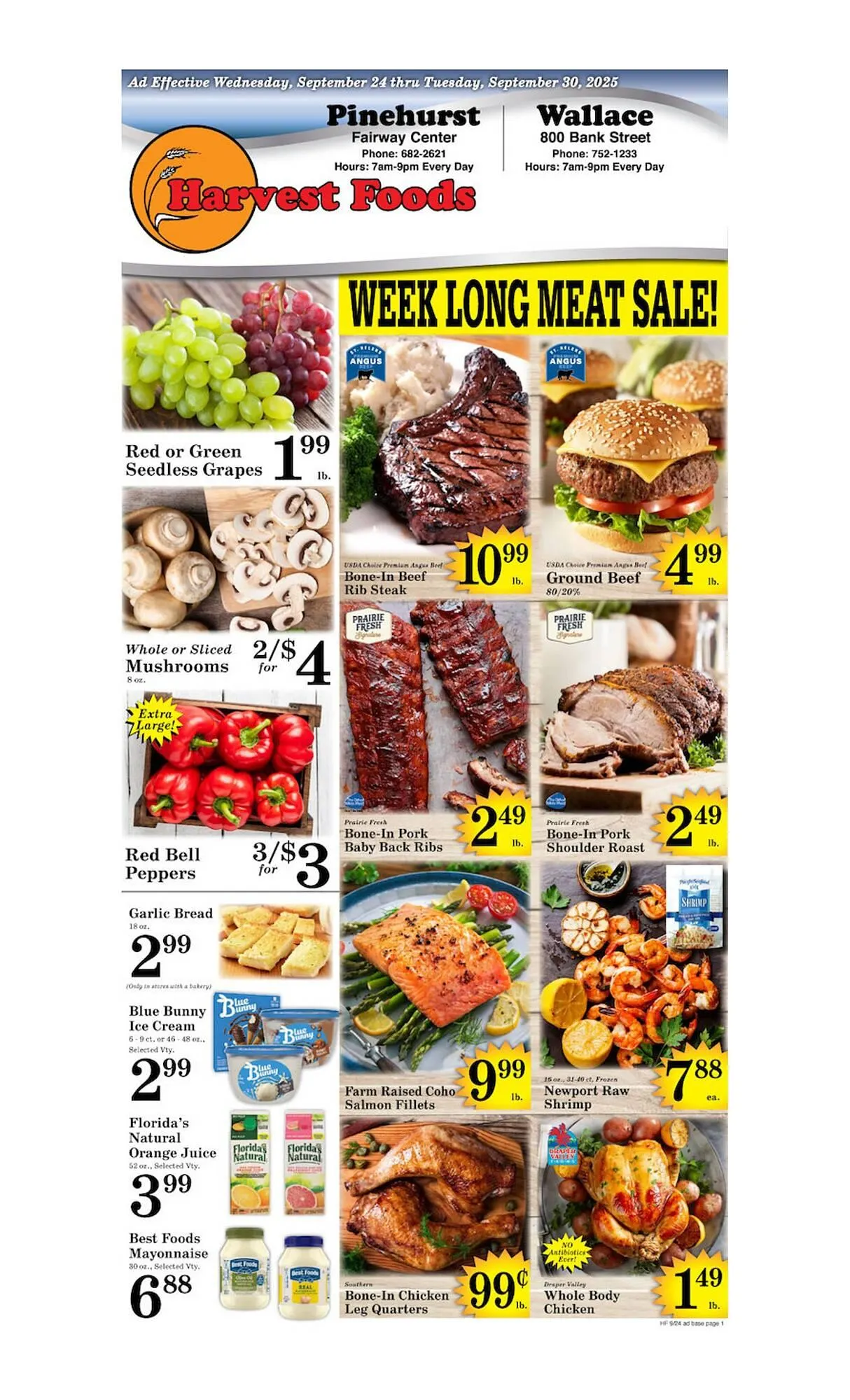 Weekly ad Harvest Foods weekly ad from September 24 to September 30 2025 - Page 1
