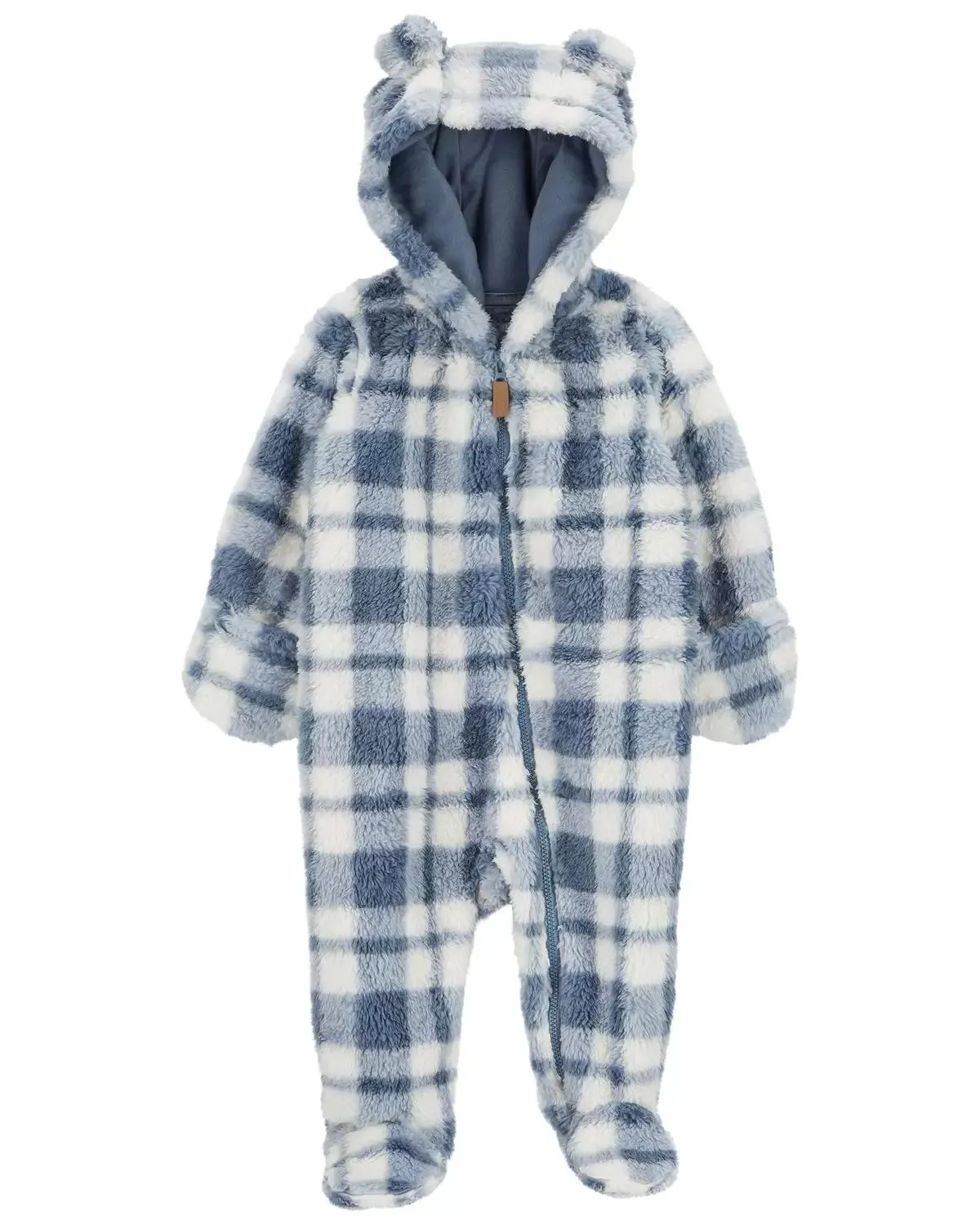 Baby Plaid Sherpa Jumpsuit