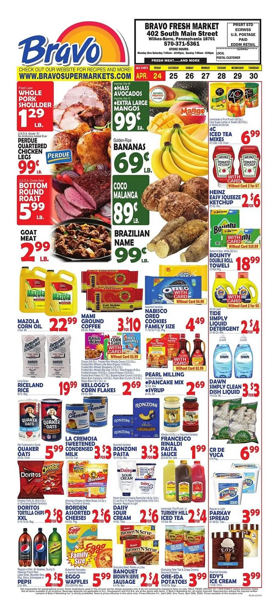Weekly ad Bravo Supermarkets weekly ad from April 24 to April 30 2026 - Page 1