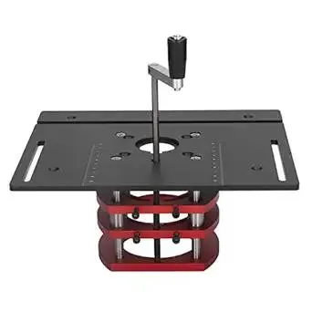 Router Manual Lifting Router System Kit Router Anodized Table Saw Insert Base Plate (Black)