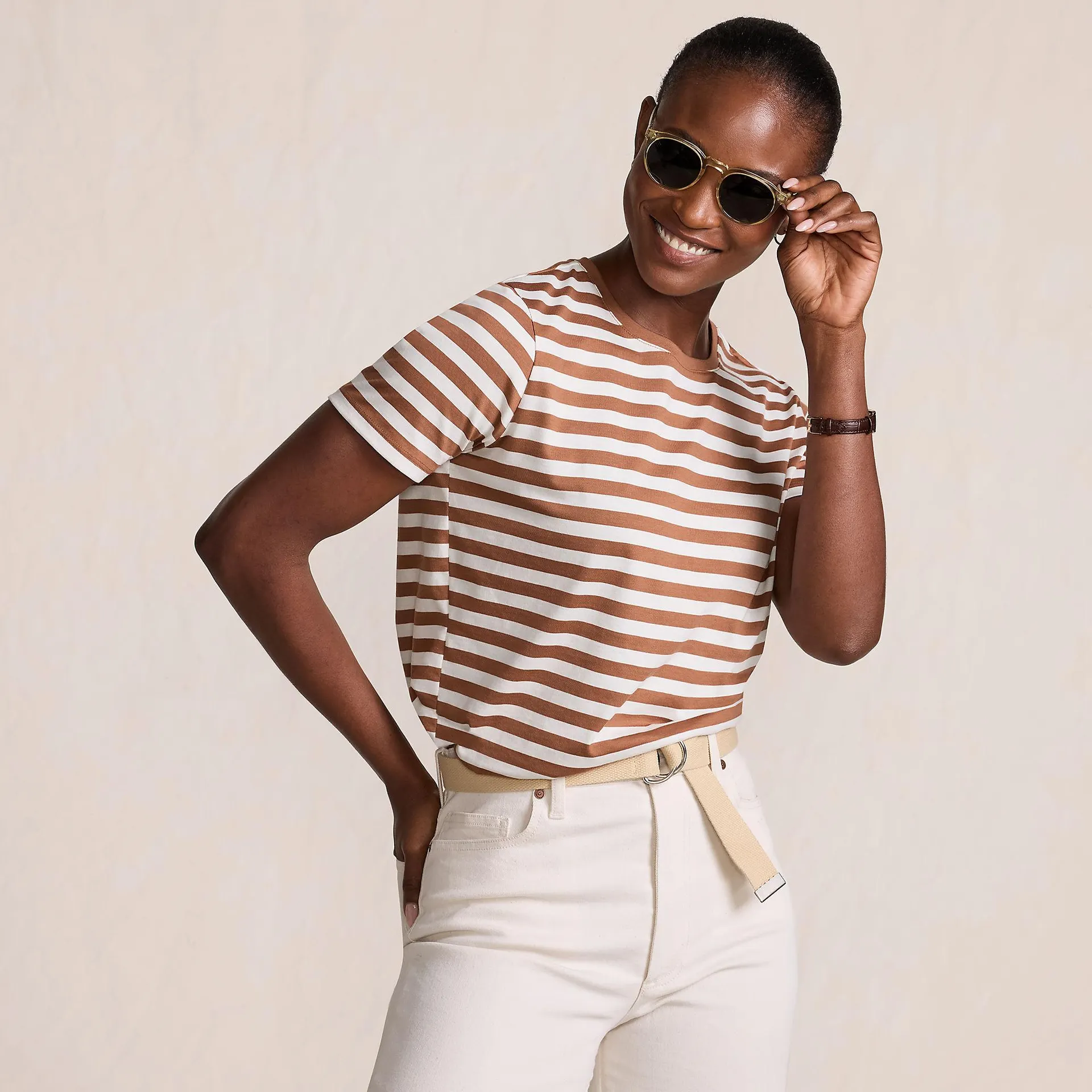 Women's Relaxed Supima Cotton Crew Neck T-Shirt