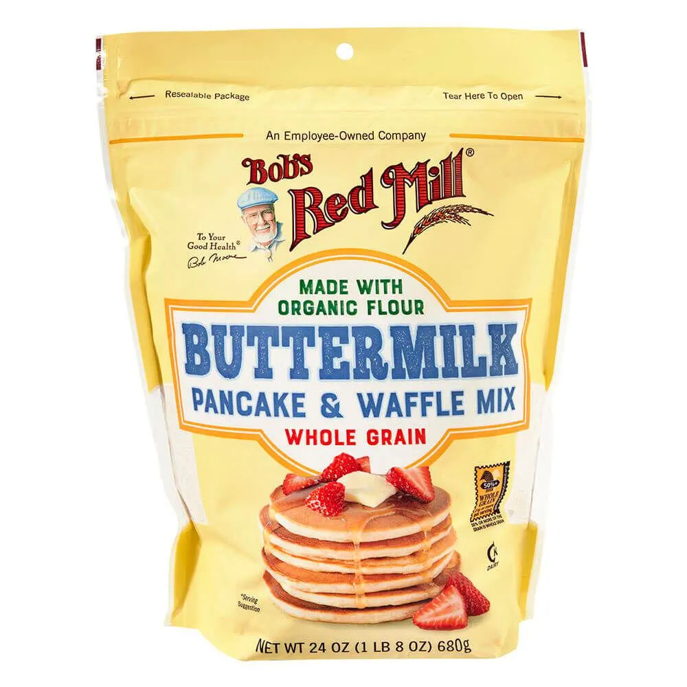 Bob’s Red Mill Whole Grain Buttermilk Pancake and Waffle Mix, 24 oz