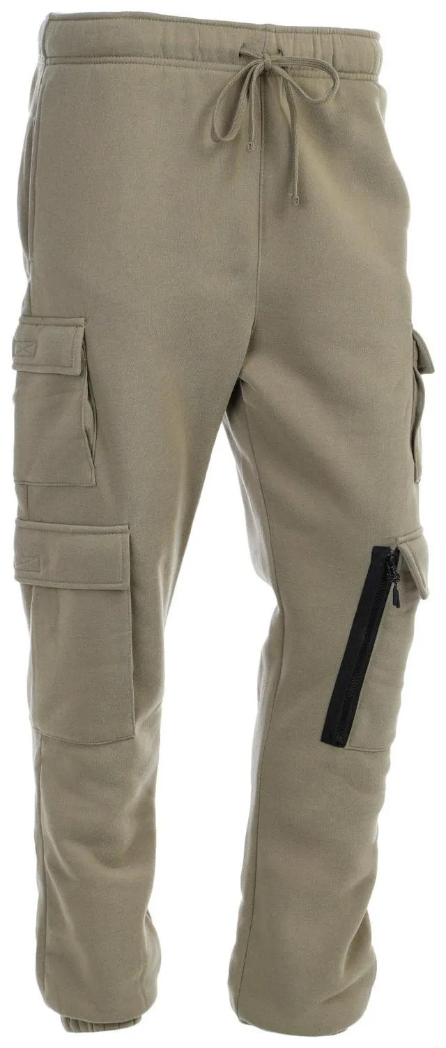 BROOKLYN CLOTH Mens Fleece Utility Cargo Sweatpants