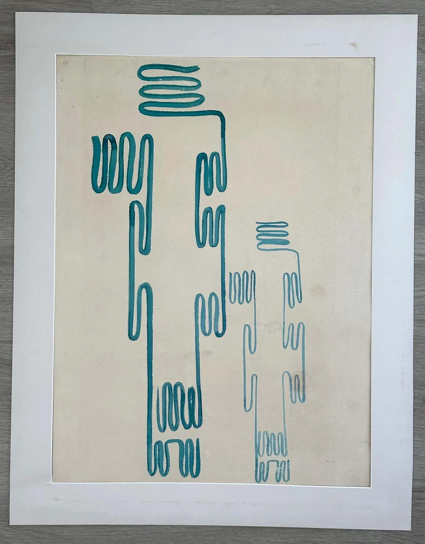 Angelo Testa Untitled (abstract Chicago artist Moholy-Nagy pupil) ca. 1940's