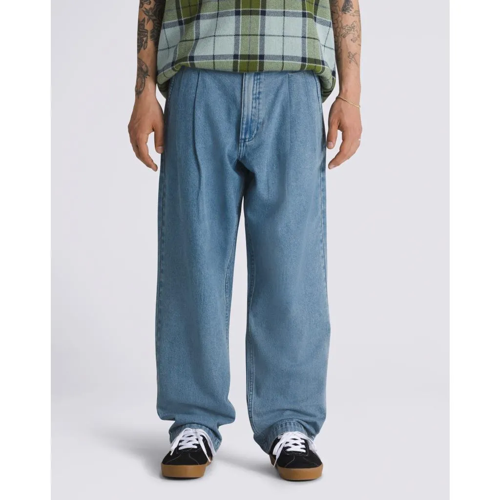 Authentic Chino Loose Tapered Pleated Denim Pants