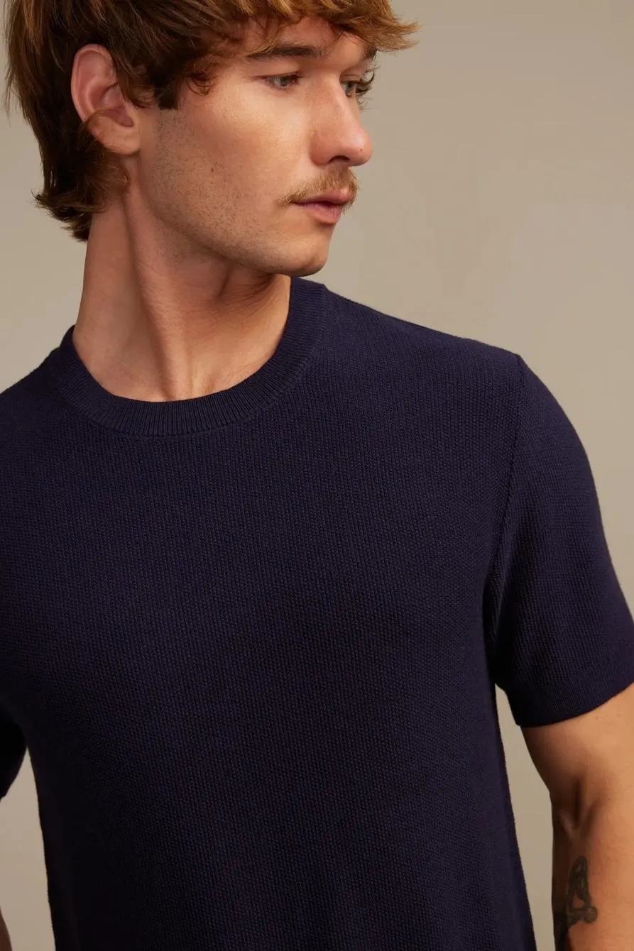 short sleeve crew neck sweater