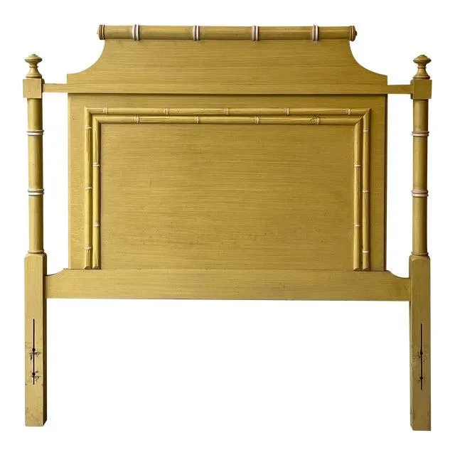 Thomasville Hollywood Regency Faux Bamboo Twin Headboard