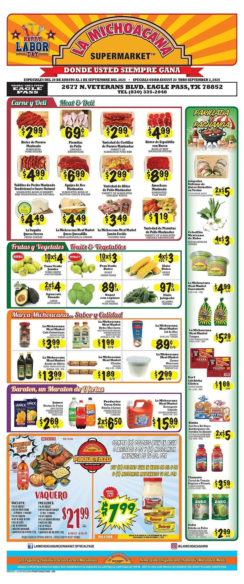 La Michoacana Weekly Ad - 1