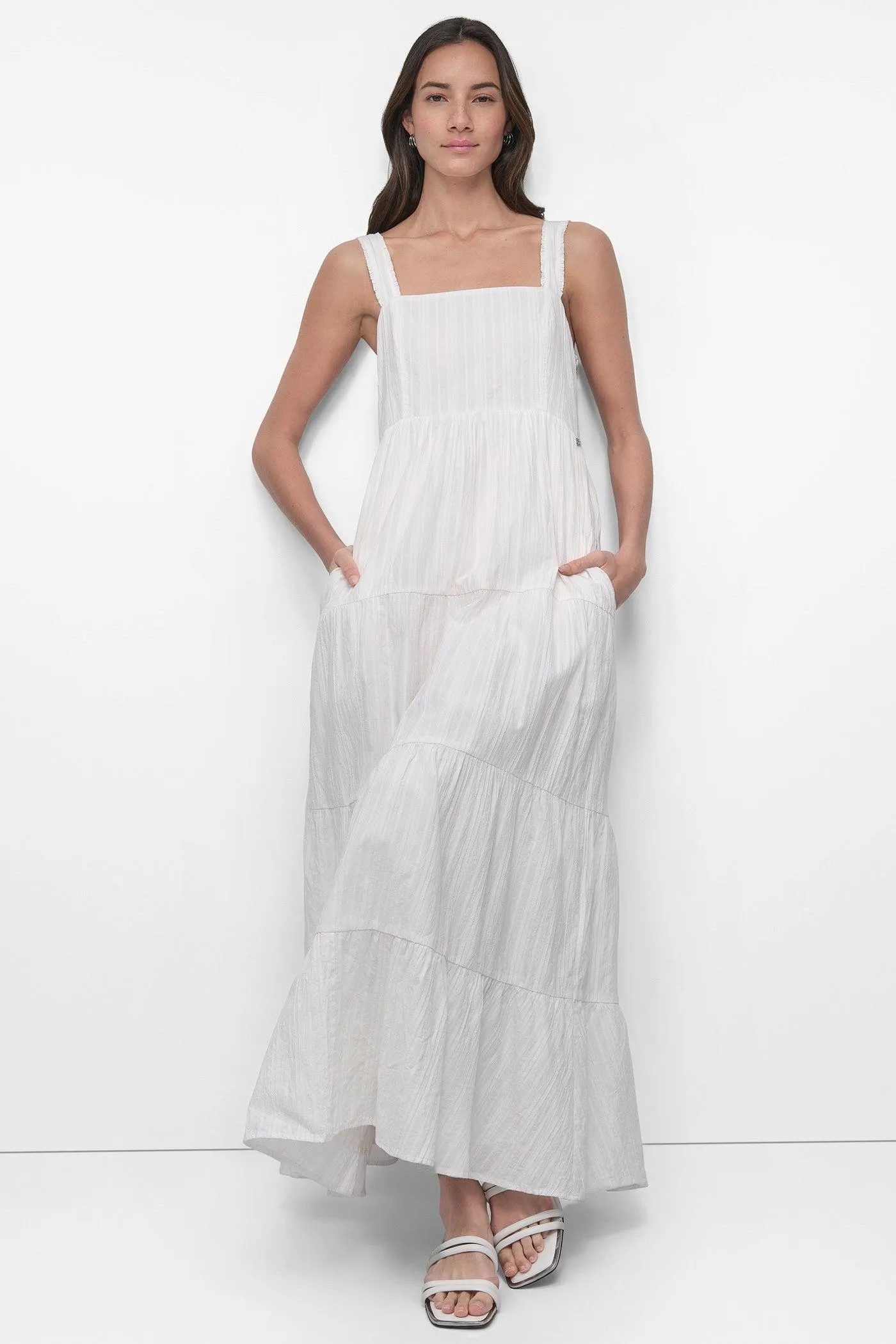 TIERED MAXI SWING DRESS