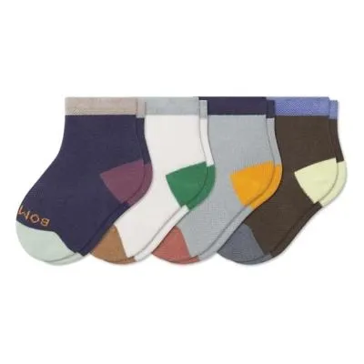 Toddler Bombas Junior Lightweight 4-Pack 4 Pack Crew Socks