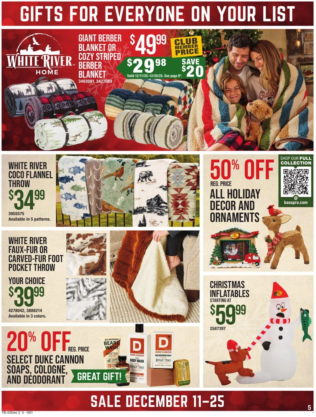 Weekly promotion Bass Pro Current weekly ad spanning from December 11 to December 25 2025 - Page 5 for Catalogue 365