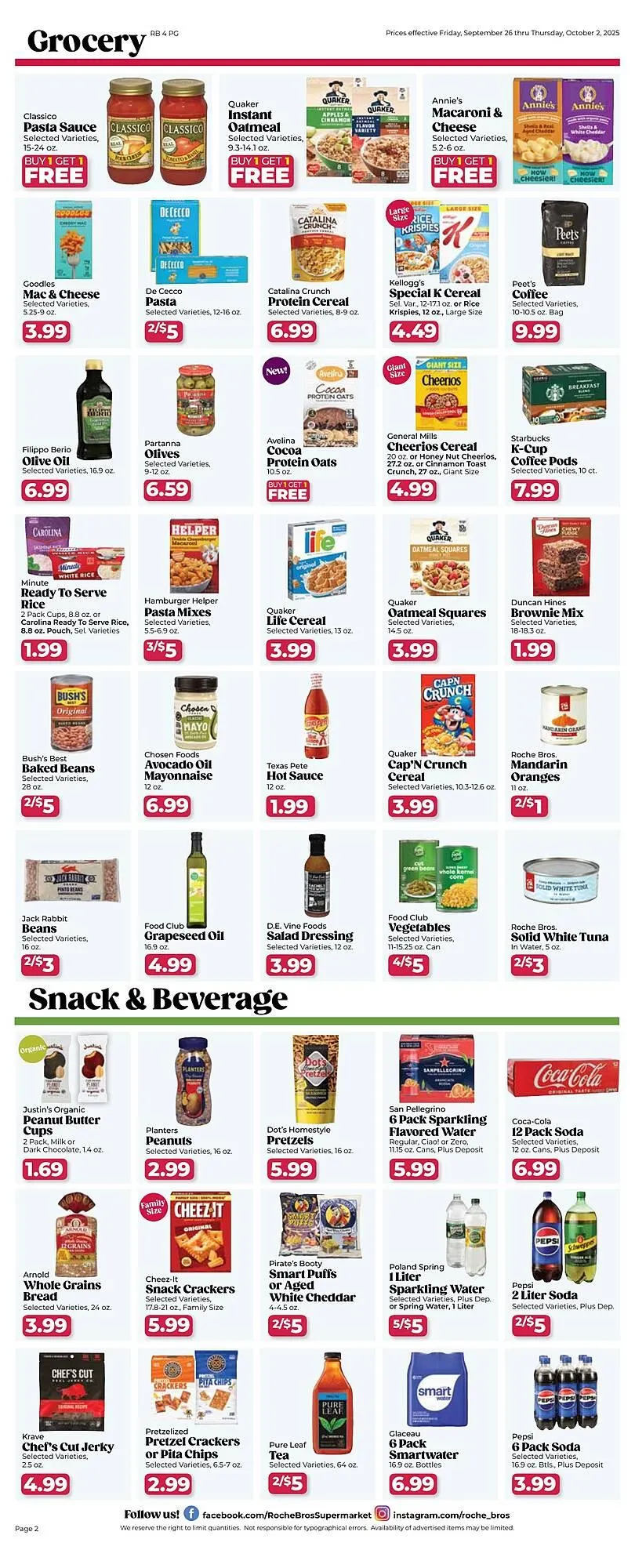 Weekly ad Roche Bros weekly ad from September 26 to October 2 2025 - Page 2