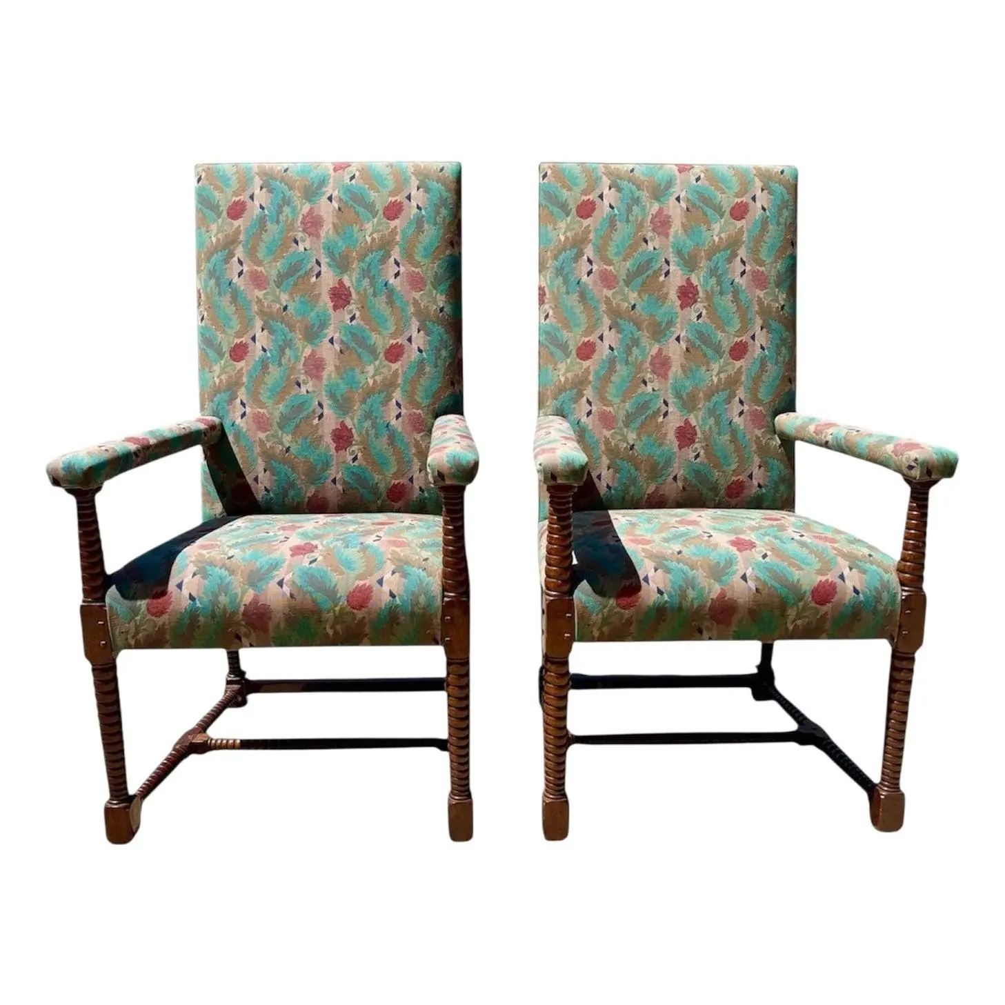 Dessin Fournir Stahl Baroque Armchairs- A Pair