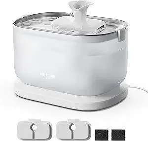PETLIBRO Cat Water Fountain, Wireless Pump Cat Fountain, 2.5L/84oz Pet Water Fountain for Cats Indoor Stainless Steel, Cat Water Dispenser with Two Flow Modes, Pet Fountain for Drinking Easy Clean