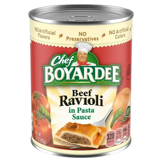 Chef Boyardee Beef Ravioli Canned Pasta, 15 oz