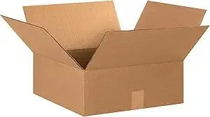 AVIDITI Shipping Boxes Flat 15"L x 15"W x 6"H, 25-Pack | Corrugated Cardboard Box for Moving, Mailing, Packing and Storage 15x15x6