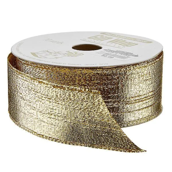 Gold Metallic Lame Wired Ribbon