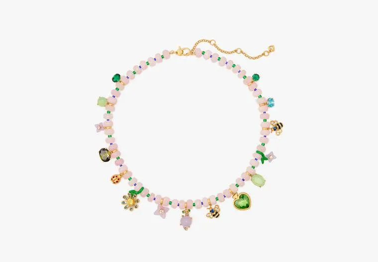 Garden Friends Beaded Charm Necklace