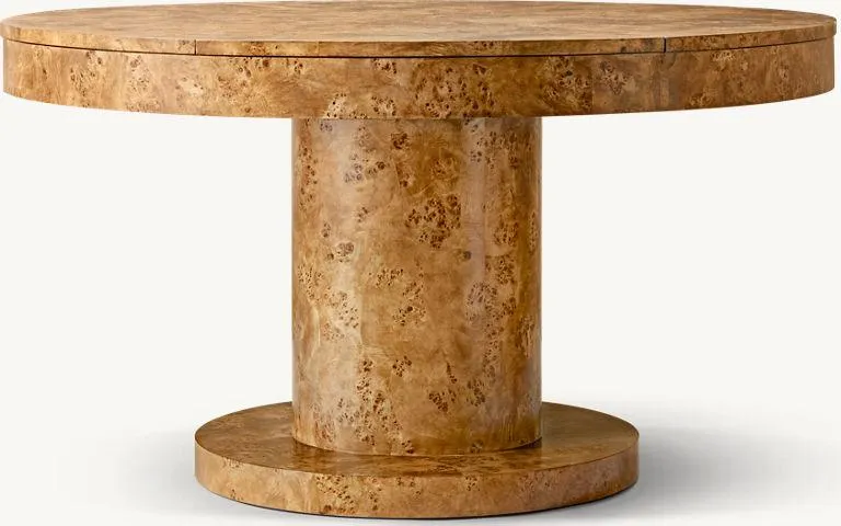 Belmont Burl Round Extension Dining Table