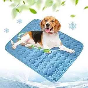 Dog Cooling Mat, 2025 New Pet Coolings Pad for Dogs and Cats, Portable Dog Cool Bed, Washable Sleeping Mat for Home and Outdoor, Keep Cooling for Pets (Dark Blue, XS: 16" L x 12" W)