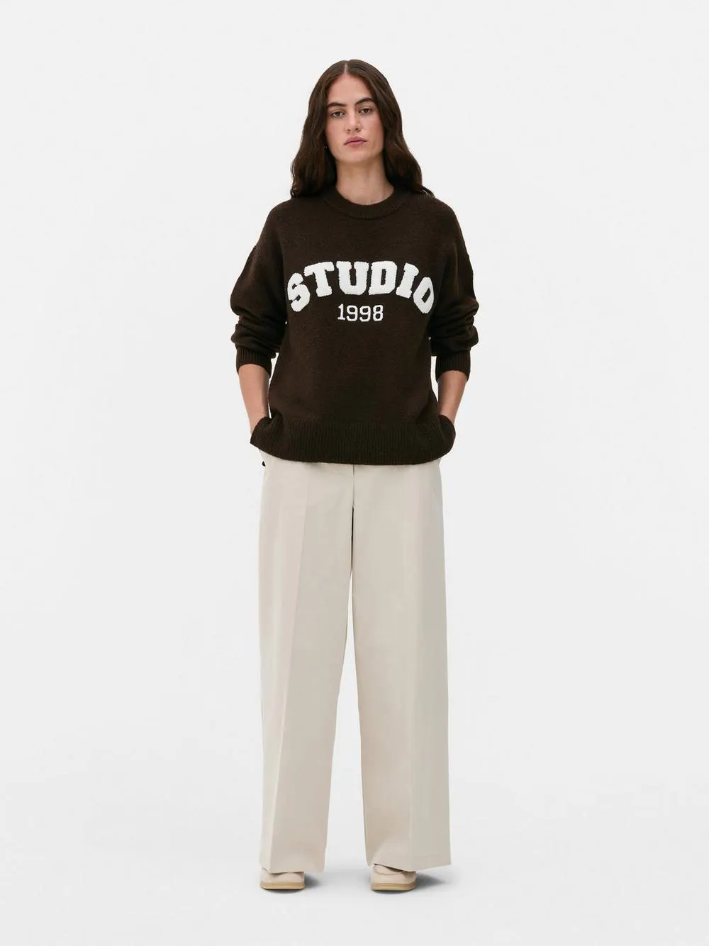 Knitted Slogan Sweater