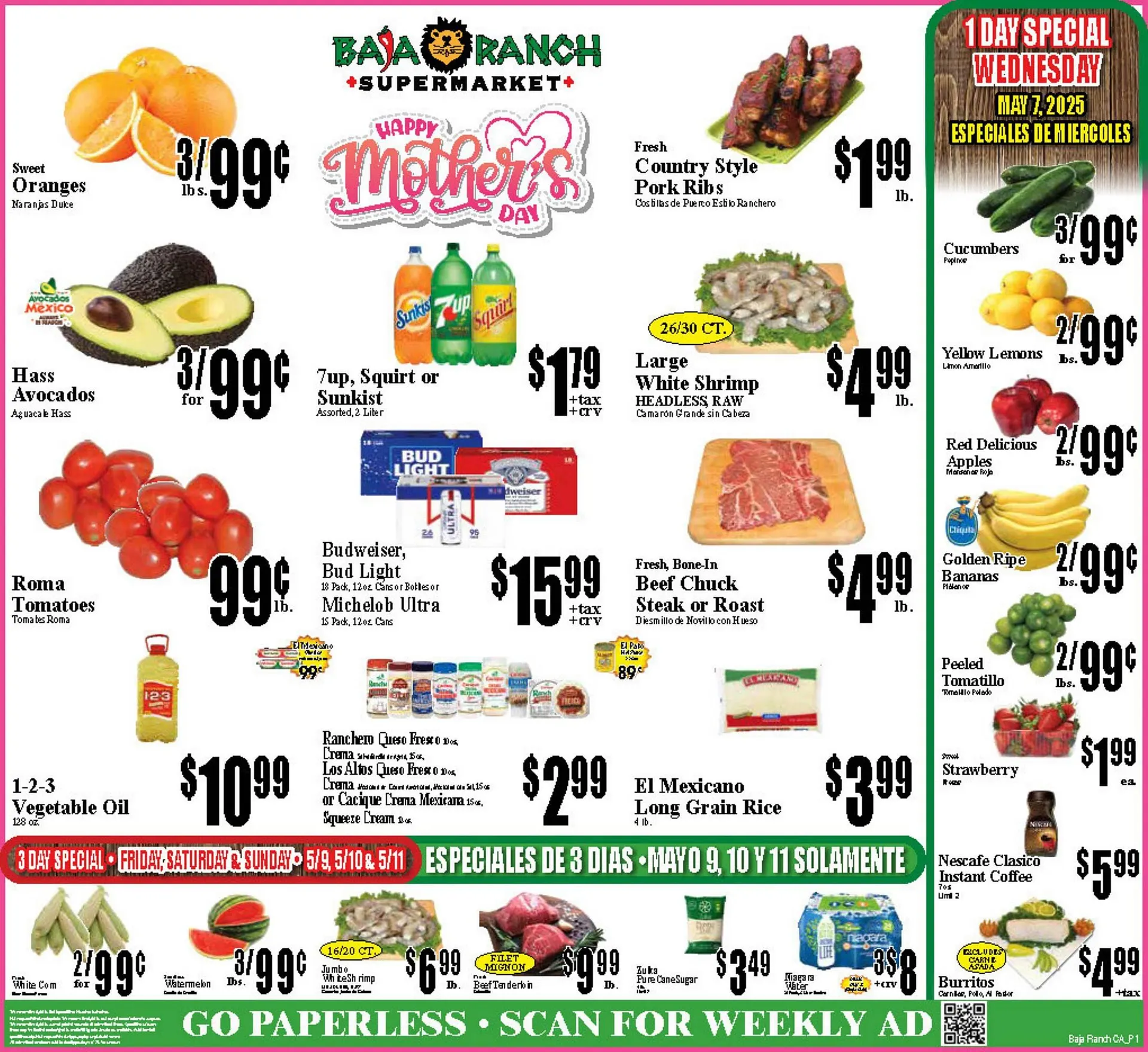 Catálogo de Baja Ranch Weekly Ad 7 de mayo al 13 de mayo 2025 - Página 1