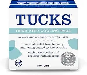 TUCKS Medicated Cooling Pads 100 Count (Pack of 3)