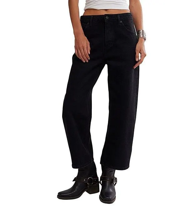 We The Free Deep Trance Dropped Denim High Rise Wide Leg Boyfriend Jeans