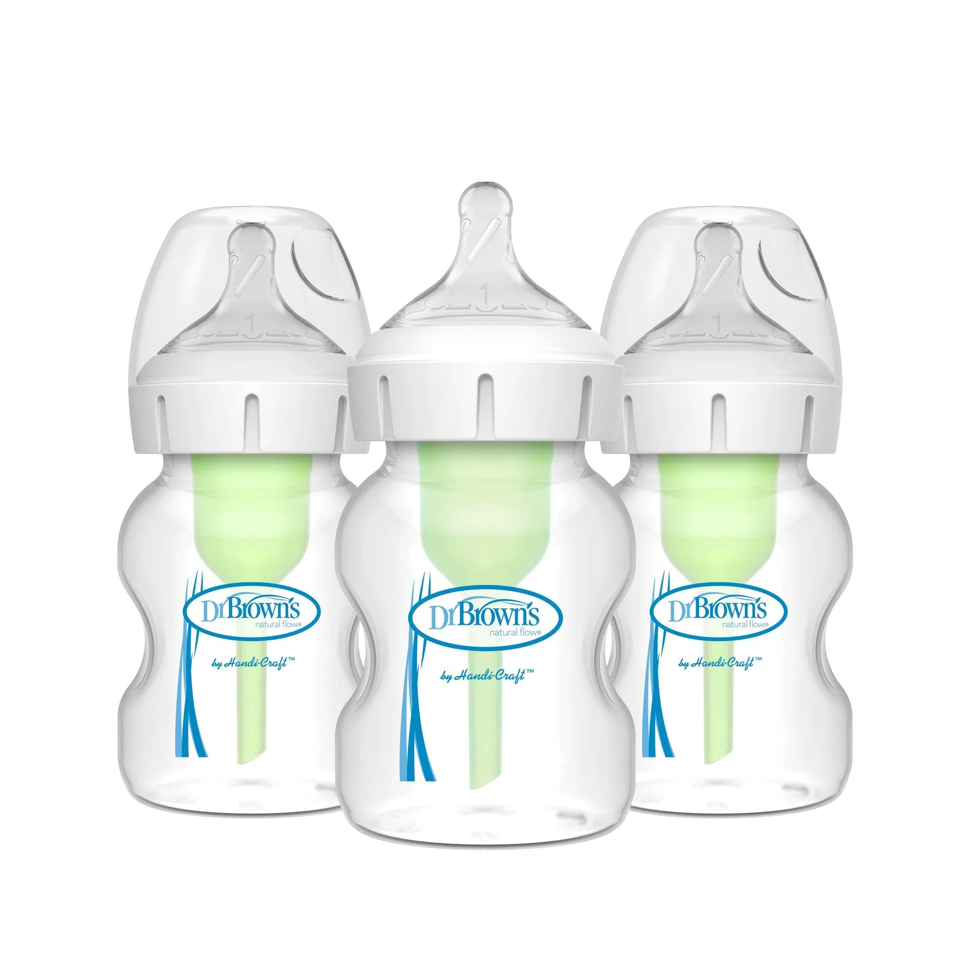 Dr. Brown’s Natural Flow® Anti-Colic Options+™ Wide-Neck Baby Bottle, 3-Pack
